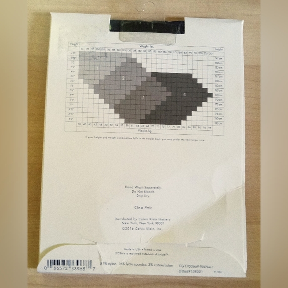 Calvin Klein Silken Sheer Control Top Women's Tights - Black - Size S/ Size 1 - Picture 4 of 5